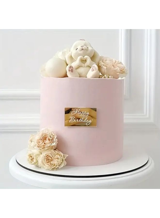 Golden Birthday Cake Topper For Baby Party Decorations 4 Styles 1 Piece Each - Image 1