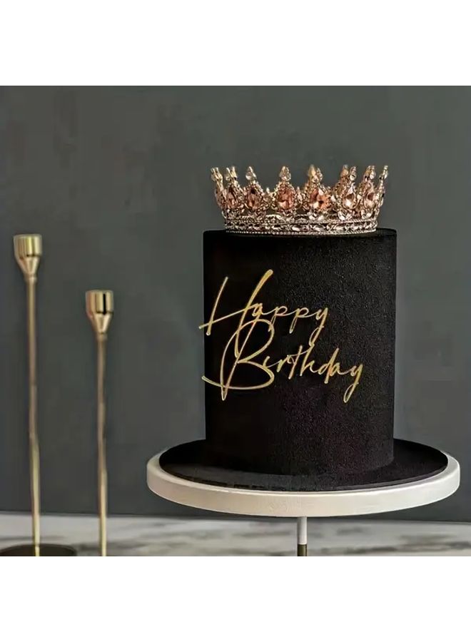 Golden Birthday Cake Topper For Baby Party Decorations 4 Styles 1 Piece Each - Image 5