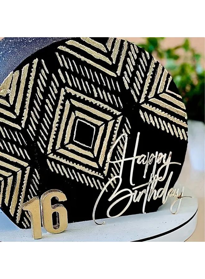 Golden Birthday Cake Topper For Baby Party Decorations 4 Styles 1 Piece Each - Image 3