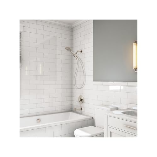 Hansgrohe مجموعة رأس دش محمول قابل للتعديل 5 بوصة من هانزغروهي رايندانس سيلكت إس مع 3 أنماط رش حديثة: باودر رين، كامل، وتدليك، سهل التركيب مع خرطوم من النيكل المصقول، 2.5 جالون في الدقيقة، 04913820 - Image 2