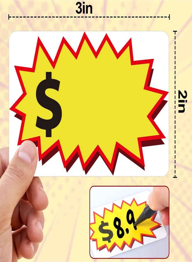 labelon 300 Pcs Garage Sale Stickers, Removable Adhesive Yard Sale Price Stickers with Space to Write Pricing (2"x3"), Rummage Sale Stickers Price Tags Stickers for Retail, Annual Community Sale - Image 5