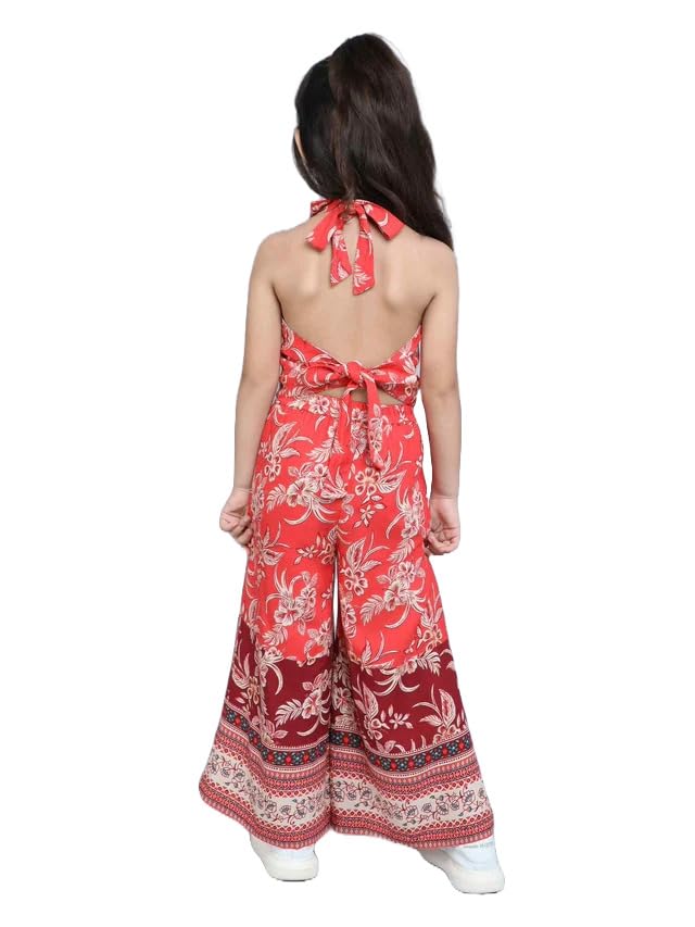 GORLYA Gorliya Kids Printed Top Palazzo Set Sleeveless Festive Ethnic Designer Outfit for Girls Celebration Wedding Party Events Stylish Traditional Look - Image 2