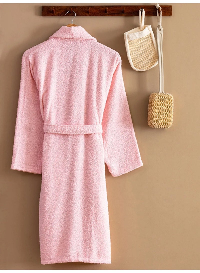 TM HOME Luxury Hotel Bath Robe – 100% Egyptian Cotton – Elegant Pink Color – Ultra-Soft, Highly Absorbent & Premium Quality for Home, Spa & Hotels - Image 3