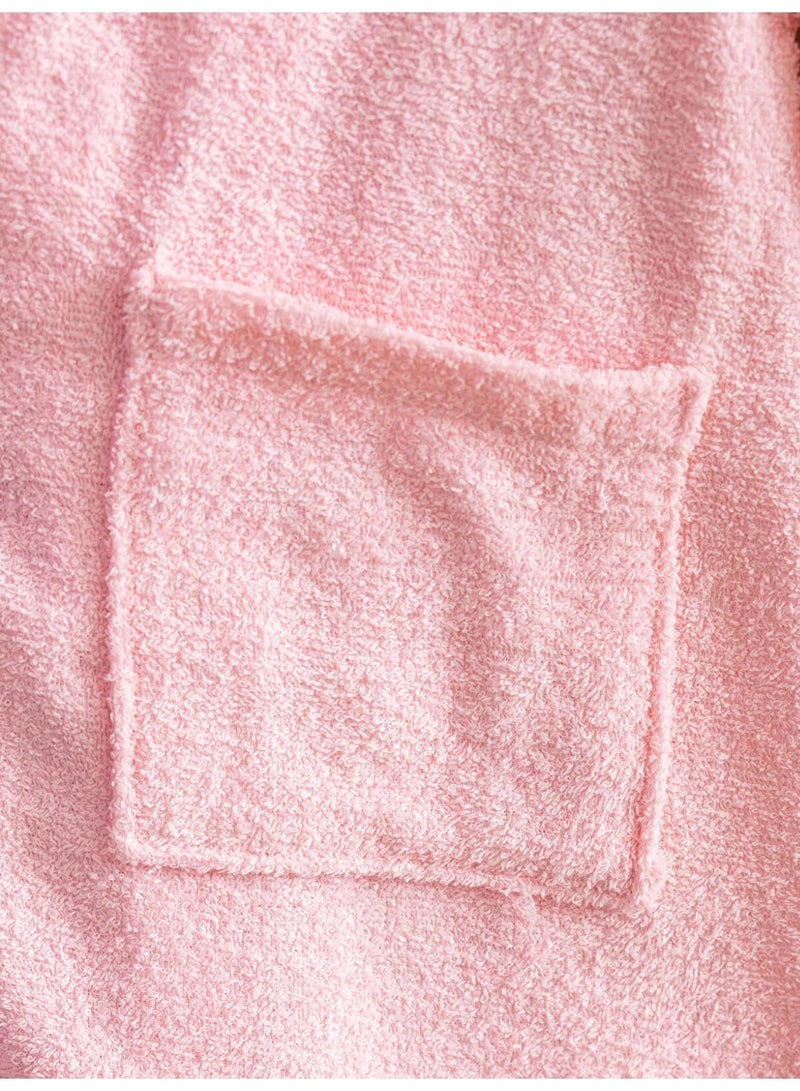TM HOME Luxury Hotel Bath Robe – 100% Egyptian Cotton – Elegant Pink Color – Ultra-Soft, Highly Absorbent & Premium Quality for Home, Spa & Hotels - Image 5