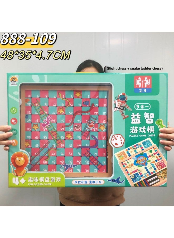 Training Institution Gift Board Game Gobang Flying Chess Game Chess Puzzle Multifunctional Children Gift Box Toy Wholesale