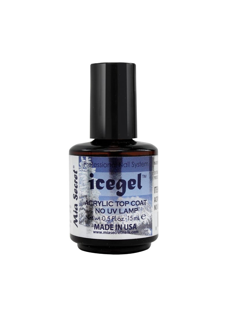 Mia Mia Secret Professional Nail System Ice Gel Acrylic Top Coat No Uv Lamp 
