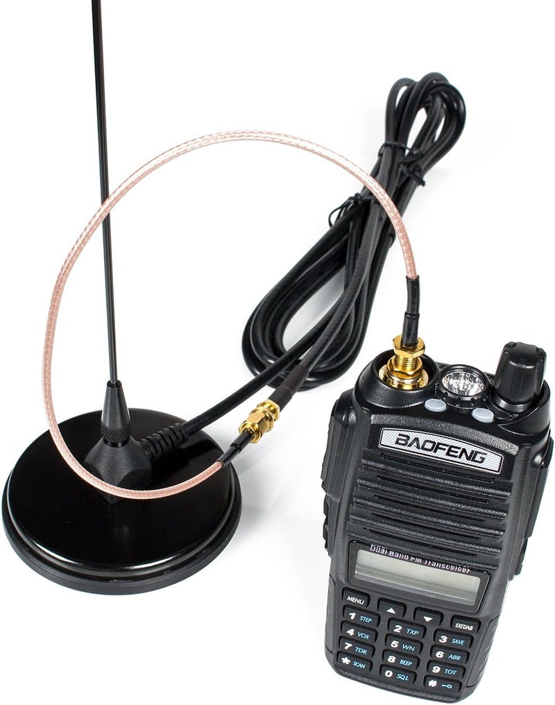 BTECH Authentic Genuine Nagoya UT-308UV 21-Inch Magnetic Mount VHF/UHF (144/430Mhz) Antenna SMA-Female for and BaoFeng Radios - Image 2