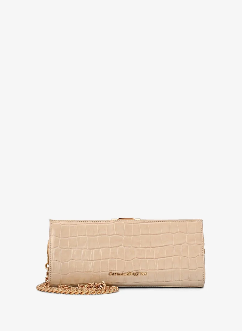 Carmen Steffens  Off-white Croco Leather Crossbody Bag for Women | Best Price UAE