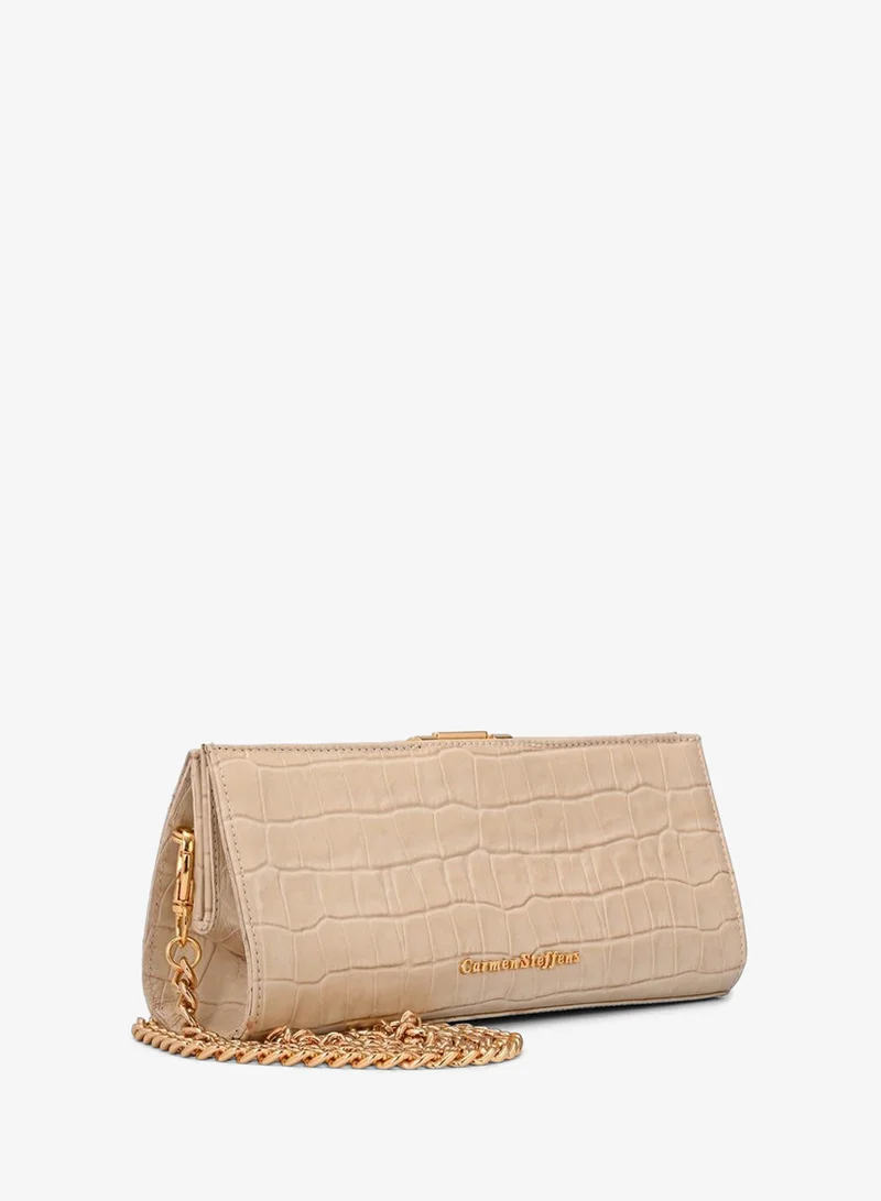 Off-white Croco Leather Crossbody Bag