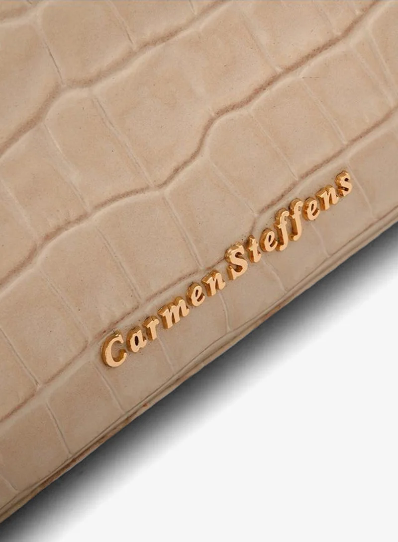 Carmen Steffens  Off-white Croco Leather Crossbody Bag for Women | Best Price UAE