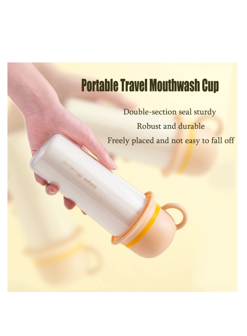 SYOSI Portable Travel Toothbrush Case 3 in 1 Family Travel Mouthwash Cup Travel Size Toothbrush Kit Multifunctional Toothbrush Travel Container Suitable for Family Travel Business or Daily Use(Orange) - Image 5