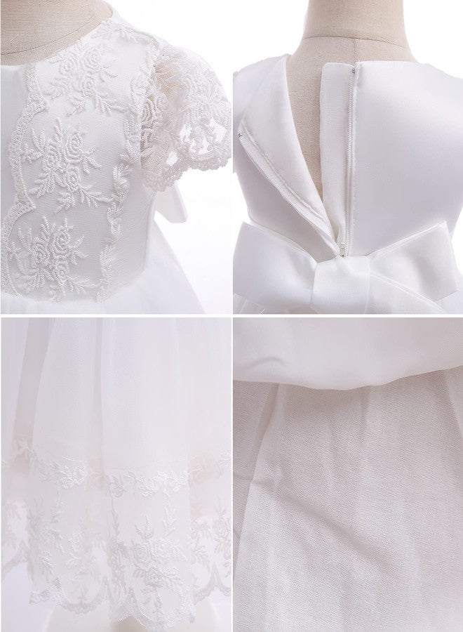 DPKM Baby Girls Christening Dress Newborn Flower Embroidered Baptism Gown Outfits Infant Blessing Dresses - Image 5