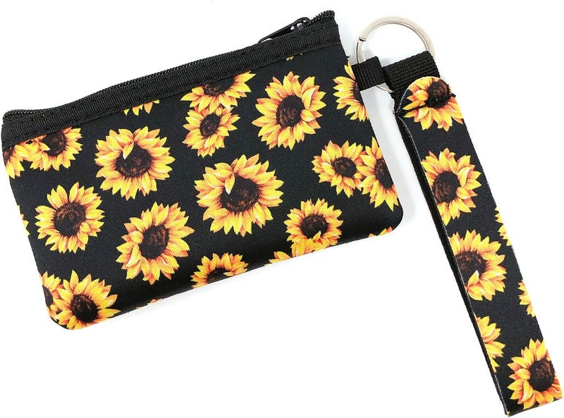 allydrew Neoprene Mini Wristlet Wallet/Credit Card ID Holder with Lanyard - Image 2