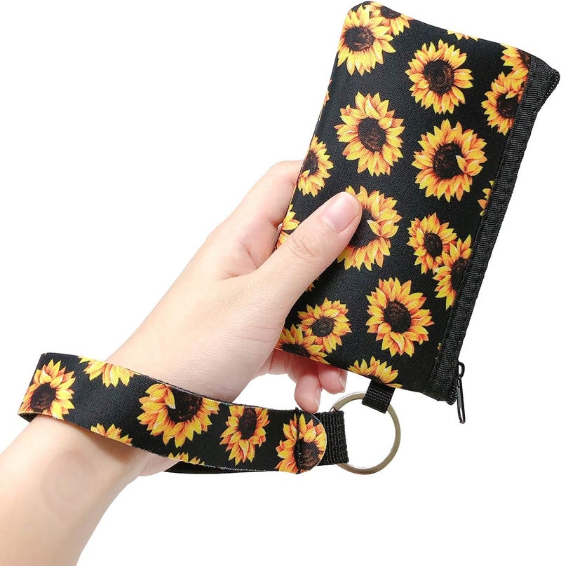 allydrew Neoprene Mini Wristlet Wallet/Credit Card ID Holder with Lanyard - Image 5