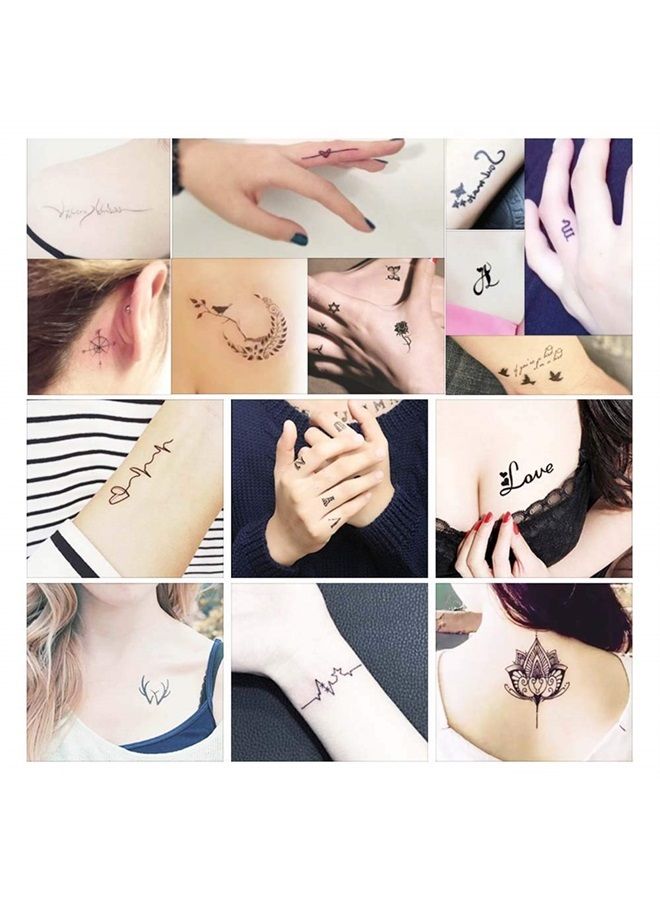 Jurxy 10 Sheets Tattoo Stencil Kit Temporary Tattoo Templates Body Art Designs Self-Adhesive Reusable Tattoo Stickers Kit - Various Patterns for Adults Man Women Kids Teenager - N1 - Image 4
