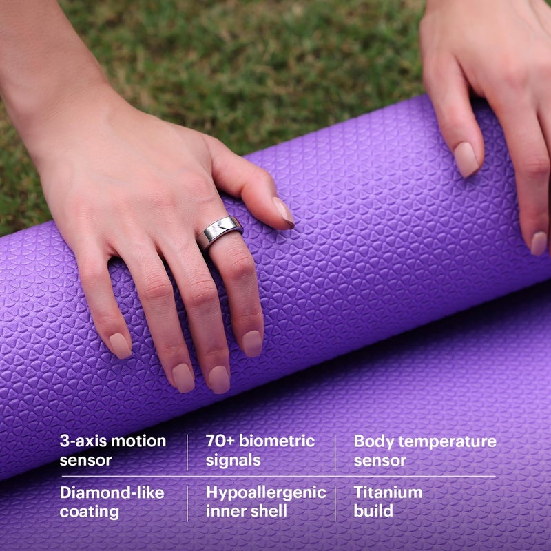 LUNA Ring (Buy Sizing Kit First) - Most Accurate Smart Ring, Track Sleep, Activity, Readiness, Stress, Menstrual Health And More - Upto 6 Days Battery - Size 6 - Sunlit Gold - Image 5