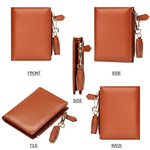 GEEAD Small Wallets for Women Bifold Slim Coin Purse Zipper ID Card Holder - Image 5