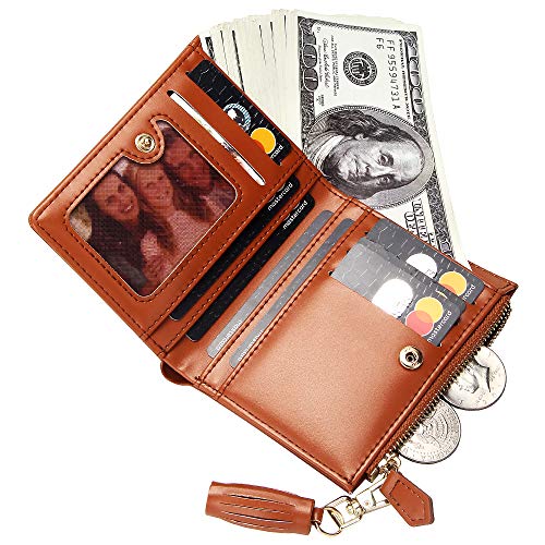 GEEAD Small Wallets for Women Bifold Slim Coin Purse Zipper ID Card Holder - Image 4