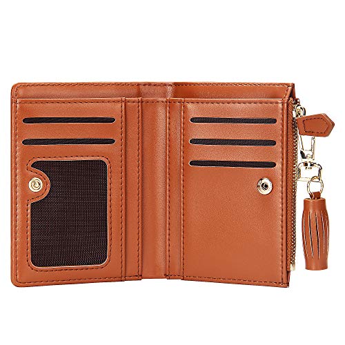 GEEAD Small Wallets for Women Bifold Slim Coin Purse Zipper ID Card Holder - Image 3