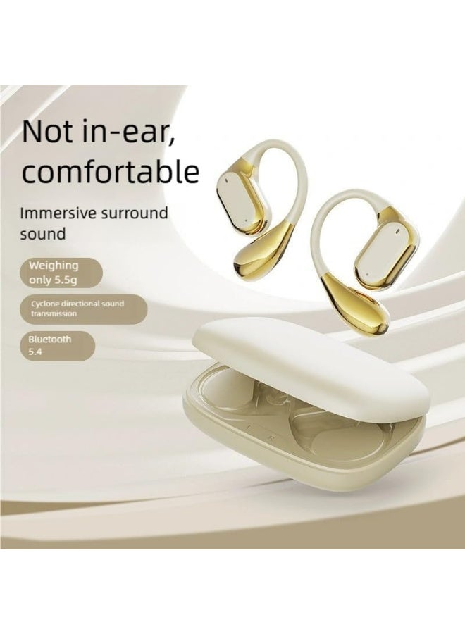 caijin True wireless earbuds, non-in-ear Bluetooth earbuds, long battery life, low latency, non-in-ear hook design, touch volume control, condenser microphone, compatible with mobile games, suitable for gaming, sports and daily use - Image 4