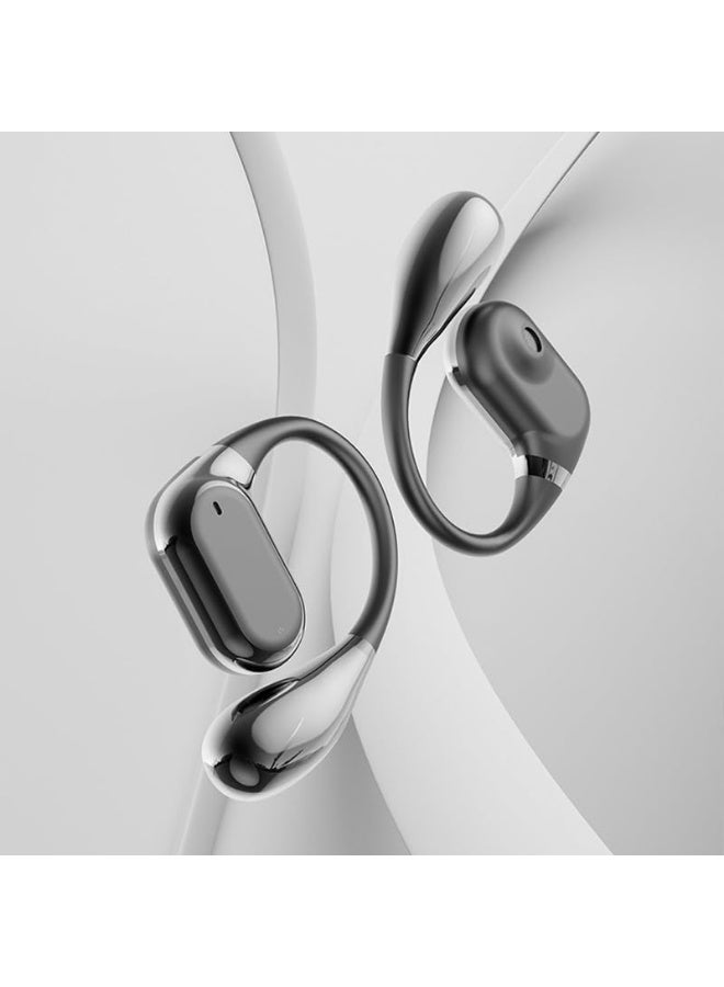 caijin True wireless earbuds, non-in-ear Bluetooth earbuds, long battery life, low latency, non-in-ear hook design, touch volume control, condenser microphone, compatible with mobile games, suitable for gaming, sports and daily use - Image 5