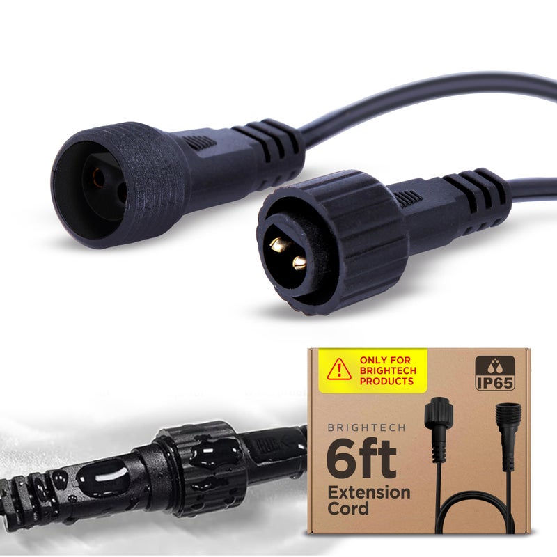 Brightech Ambience Pro Waterproof Extension Cable for Solar Outdoor String Lights, 6 Ft Extension Cord aka Wire for Solar Strip Lights - Image 1