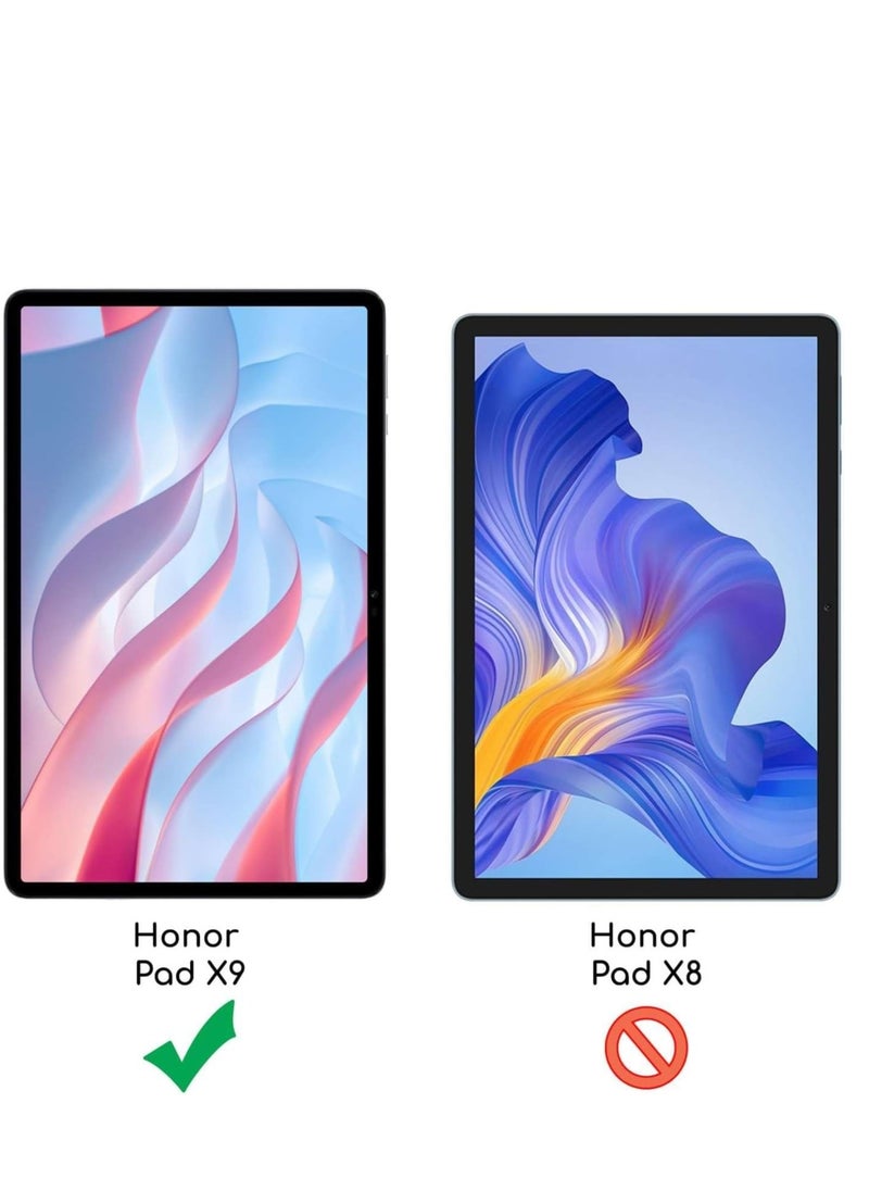 ماركة غير محددة جراب Honor Pad X9 مقاس 11.5 بوصة 2023 مع حامل قلم رصاص، وغطاء خلفي ناعم من مادة TPU قابل للطي، وغطاء ذكي واقٍ قابل للطي، وخاصية الإيقاظ والسكون التلقائي (ذهبي وردي)  - Image 2