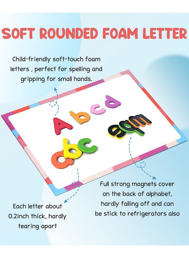 Gamenote Classroom Magnetic Alphabet Letters Kit 234 Pcs With Double Side Magnet Board Foam Alphabet Letters For Preschool Kids Toddler Spelling And Learning Colorful - Image 4