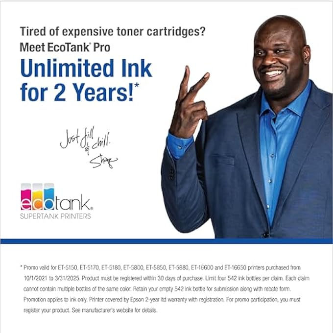 ECOTANK PRO ET-5850 WIRELESS COLOR ALL-IN-ONE SUPERTANK PRINTER WITH SCANNER, COPIER, FAX AND ETHERNET, WHITE - Image 3