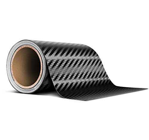 VViViD Black Carbon Fiber AirRelease Adhesive Vinyl Tape Roll 4 Inch x 20ft - Image 1