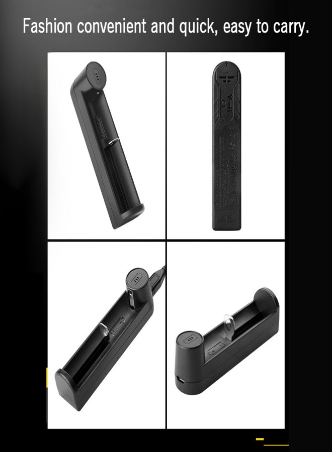 يوني شاحن بطاريات عالمي YONII C1 مزود بمنفذ USB لحماية بطاريات الليثيوم أيون 18650 - Image 5