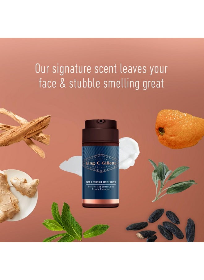 Moisturizer For Face & Stubble With Vitamin B3 And B5 Complex Face Moisturizer For Men 100 Ml