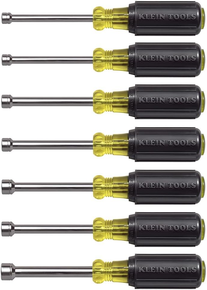 Klein Tools Nut Driver Set with Yellow and Black Grip - 6 Pieces - Image 1