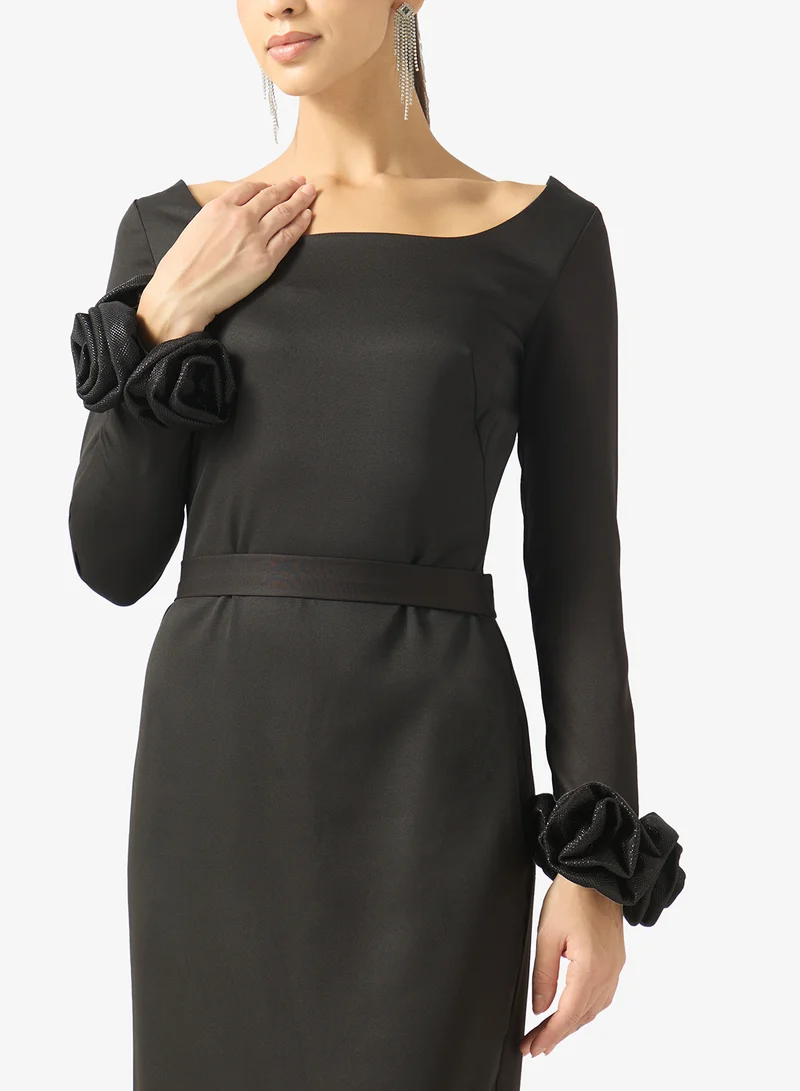 Namshi X  Shift Dress With Statement Ruffles for Women | Best Price UAE
