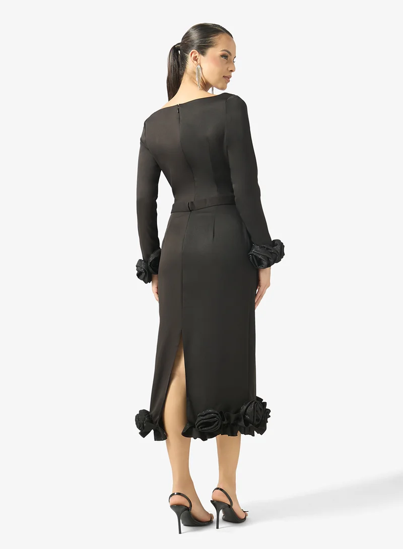 Namshi X  Shift Dress With Statement Ruffles for Women | Best Price UAE