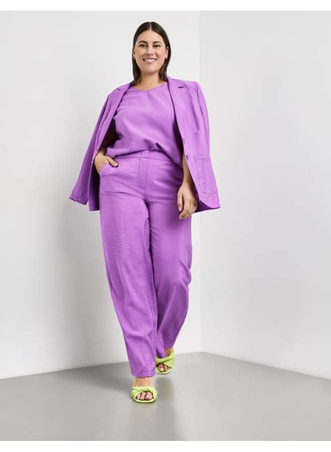 GERRY WEBER Wide trousers with a subtle shimmer, Carlotta - Image 2