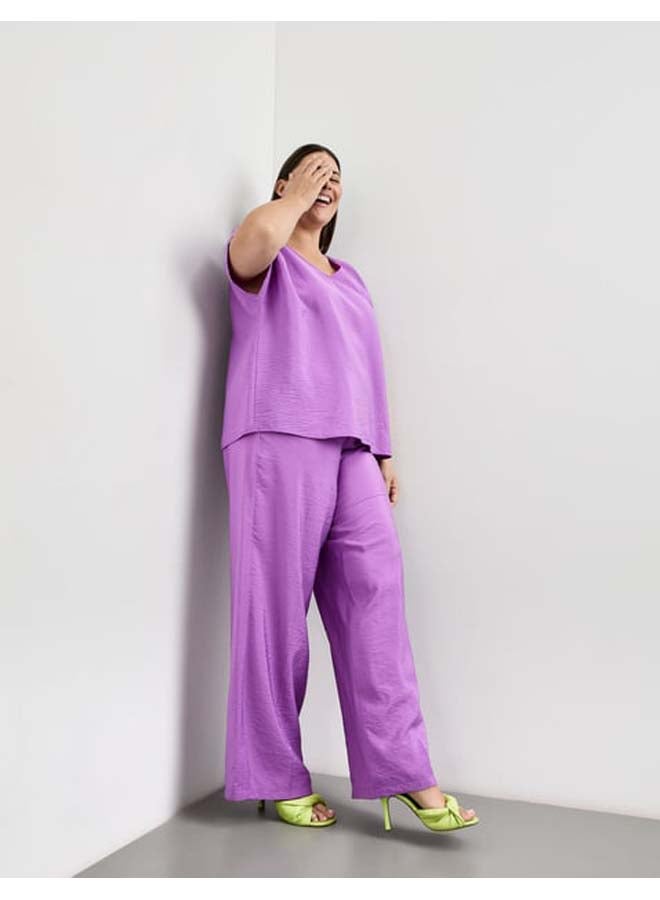 GERRY WEBER Wide trousers with a subtle shimmer, Carlotta - Image 3