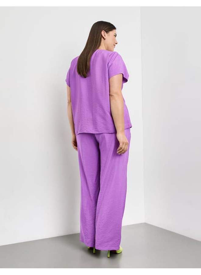 GERRY WEBER Wide trousers with a subtle shimmer, Carlotta - Image 4