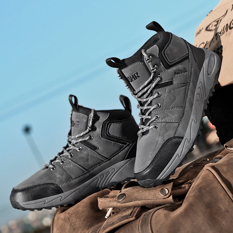 New Men'S Outdoor Hiking Shoes Autumn Hiking Thick-Soled Casual Shoes Couples High-Top Travel Sneaker Plus Size - Image 5