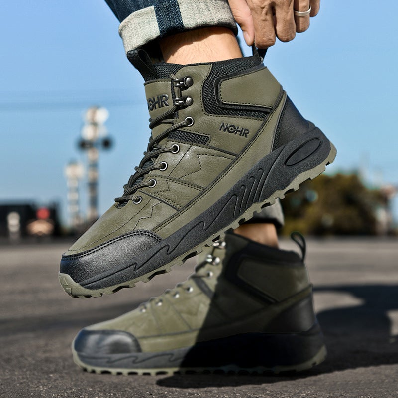 New Men'S Outdoor Hiking Shoes Autumn Hiking Thick-Soled Casual Shoes Couples High-Top Travel Sneaker Plus Size - Image 2