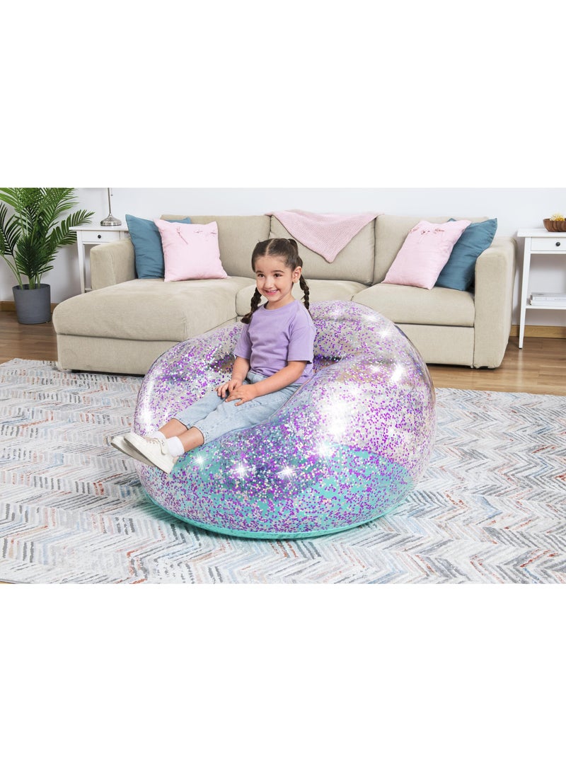بست واي كرسي هوائي قابل للنفخ Glitter Dream من Bestway® مقاس 45 بوصة × 44 بوصة × 26 بوصة/1.14 متر × 1.12 متر × 66 سم 75115 - Image 2