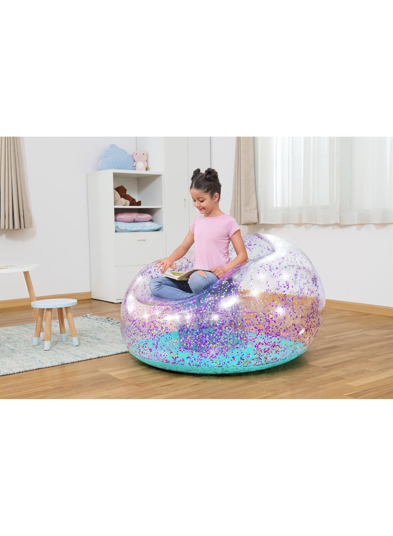 بست واي كرسي هوائي قابل للنفخ Glitter Dream من Bestway® مقاس 45 بوصة × 44 بوصة × 26 بوصة/1.14 متر × 1.12 متر × 66 سم 75115 - Image 4