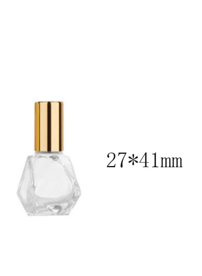 Oasisgalore 10 PCS Mini 8ml Clear Glass Roller Bottles - DIY Travel Essential Oil Bottles with Gold Caps.  - Image 2
