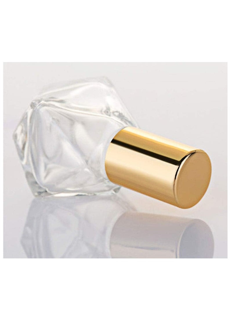 Oasisgalore 10 PCS Mini 8ml Clear Glass Roller Bottles - DIY Travel Essential Oil Bottles with Gold Caps.  - Image 3