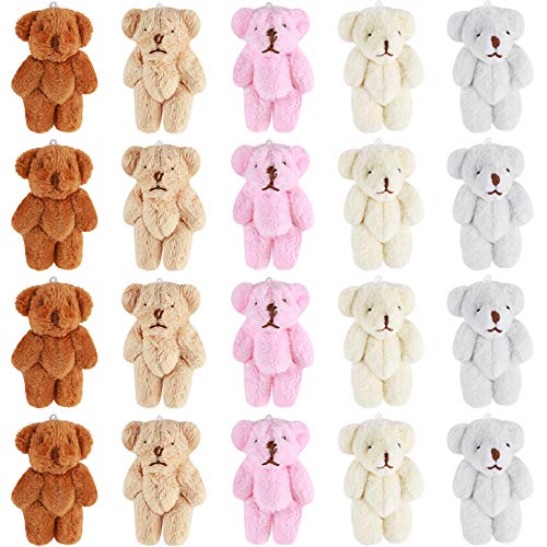 Skylety 20 Pcs Mini Easter Plush Bear 236 Inch Easter Animal Bear Stuffed Small Doll Keychain Gift for Xmas Tree Birthday Holiday Party Favors Stocking StuffersBasic Style - Image 1