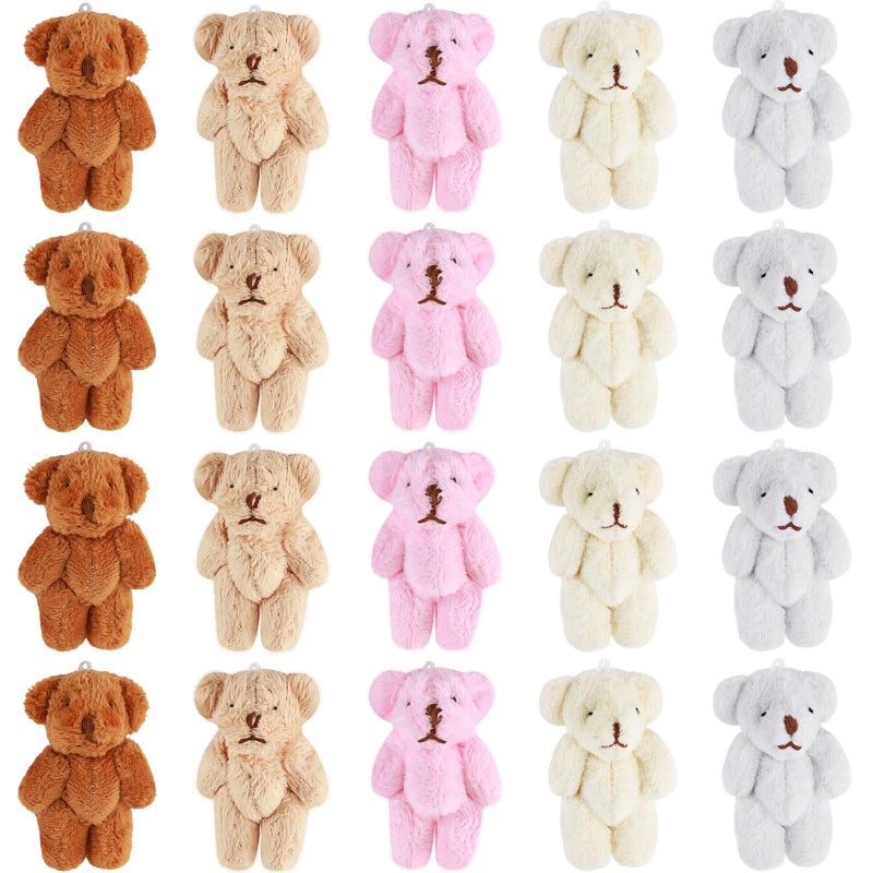 Skylety 20 Pcs Mini Easter Plush Bear 236 Inch Easter Animal Bear Stuffed Small Doll Keychain Gift for Xmas Tree Birthday Holiday Party Favors Stocking StuffersBasic Style - Image 2