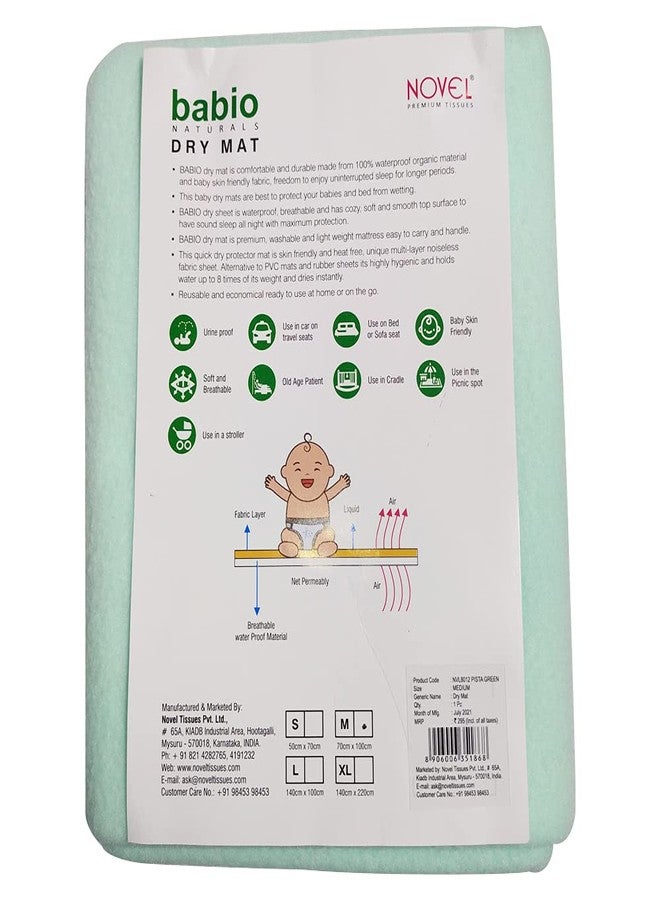 NOVEL Microfiber Baby Bed Protecting Mat (Pista Green, Extra Large) - Image 5