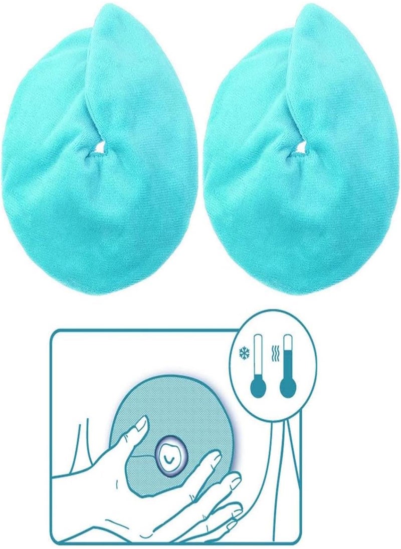 Bebiland 2 PCS Breast Ice Pack Cooling Breast Gel Pads for Breast, Breast Pack with Soft Plush Backing for Pain Relief of Breastfeeding, Engorgement Blue  - Image 5