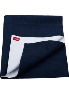 Luv Lap Instadry Anti-Piling Fleece Extra Absorbent Quick Dry Sheet for Baby, Baby Bed Protector, Waterproof Baby Sheet, Small Size 100x140cm, Pack of 1, Navy Blue