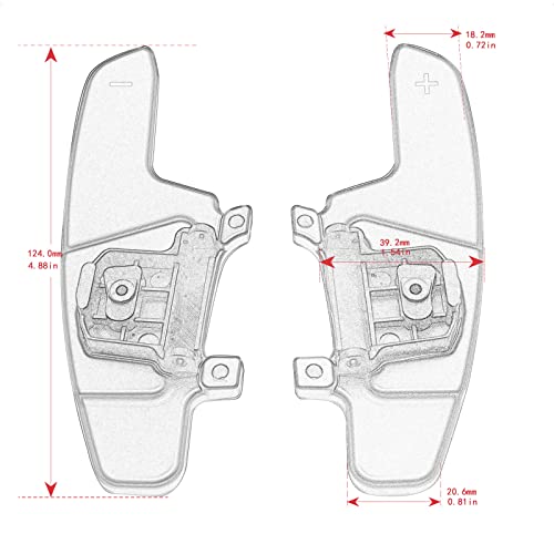 SK CUSTOM Replacement Steering Wheel Shift Paddle Extended Shifter Compatible with VW Golf 7 Scirocco SAGITAR GLI LAMANDO GTS Polo GTI Car Accessories Aluminum Alloy Red - Image 5